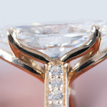 14K yellow gold lab diamond ring
