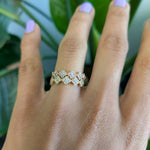 14K yellow gold diamond band