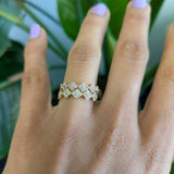 14K yellow gold diamond band