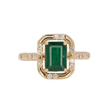 Jimin 1.6ct AAA  Zambian Emerald Ring with Natural Diamond Accents in Solid 14K Gold – Elegant Fine Jewelry Statement Gift for Her