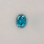 natural cambodian blue zircon oval loose gemstone