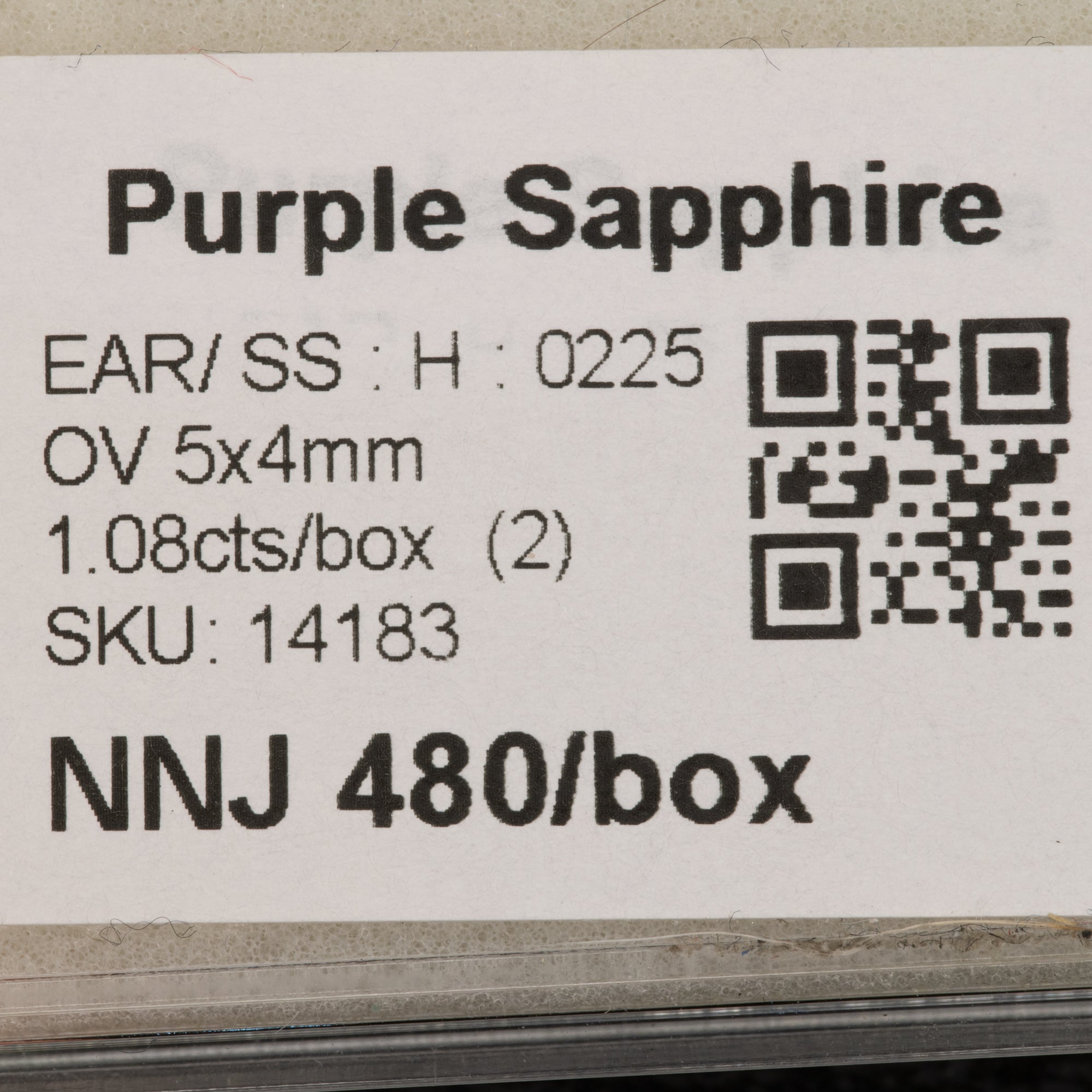 0.50 carat natural Ceylon purple sapphire oval 5x4mm loose gemstone – view 3