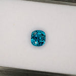 natural cambodian blue zircon cushion loose gemstone