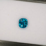 natural cambodian blue zircon cushion loose gemstone