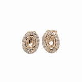 Angel Halo Earrings Semi Mount w Diamond Accents