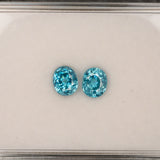 Natural Cambodian Blue Zircon Oval Shape 7x6.9x5.4mm 2.63ct Loose Gemstone