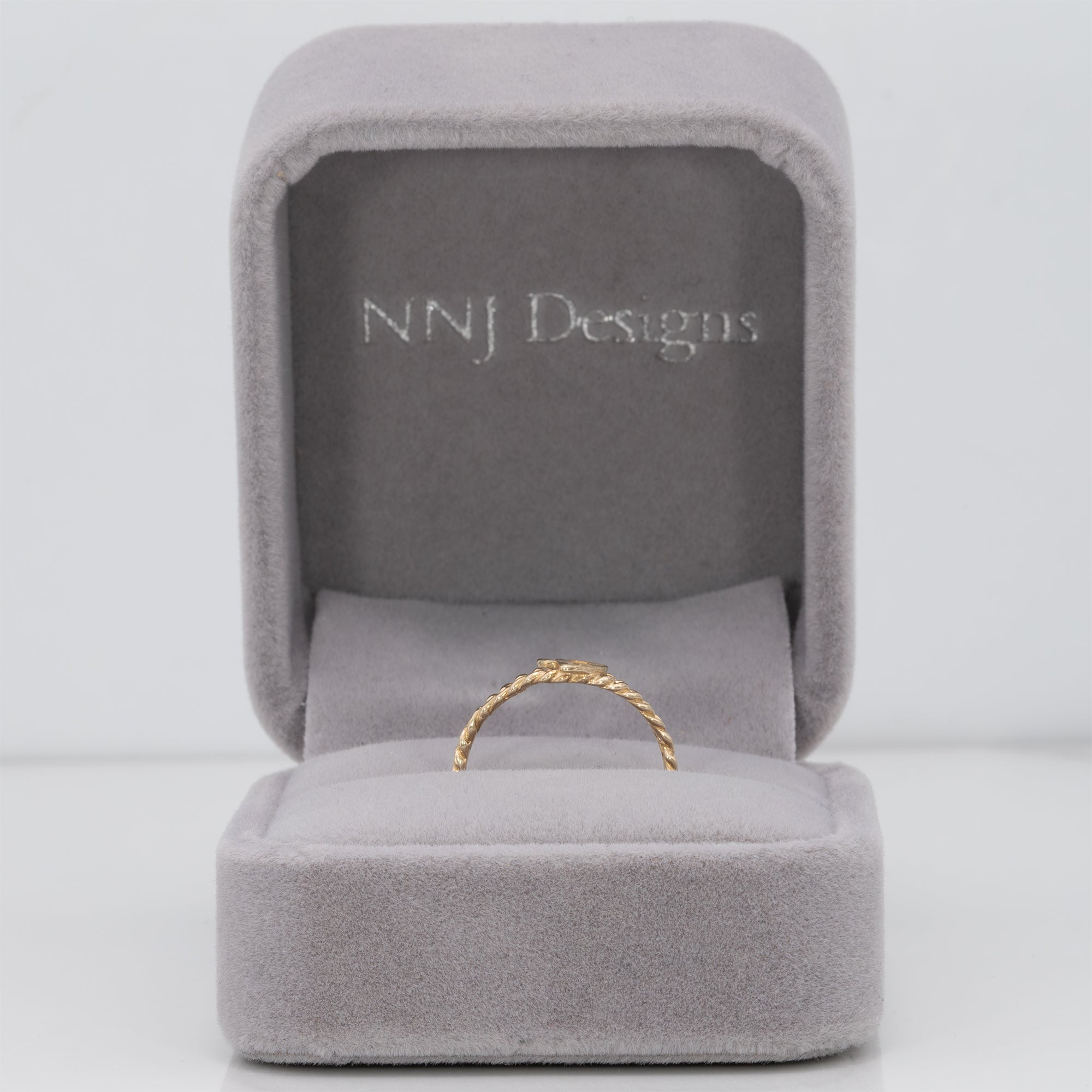 solid 14K yellow gold plain estate band
