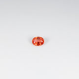 1.01 carat natural padparadscha sapphire, oval 6.7x5.1mm pink-orange loose gemstone