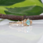 14K yellow gold paraiba tourmaline ring