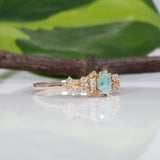14K yellow gold paraiba tourmaline ring