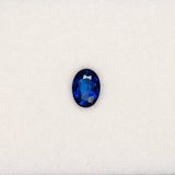 0.87 carat natural blue sapphire, oval 6.8x5mm Ceylon loose gemstone