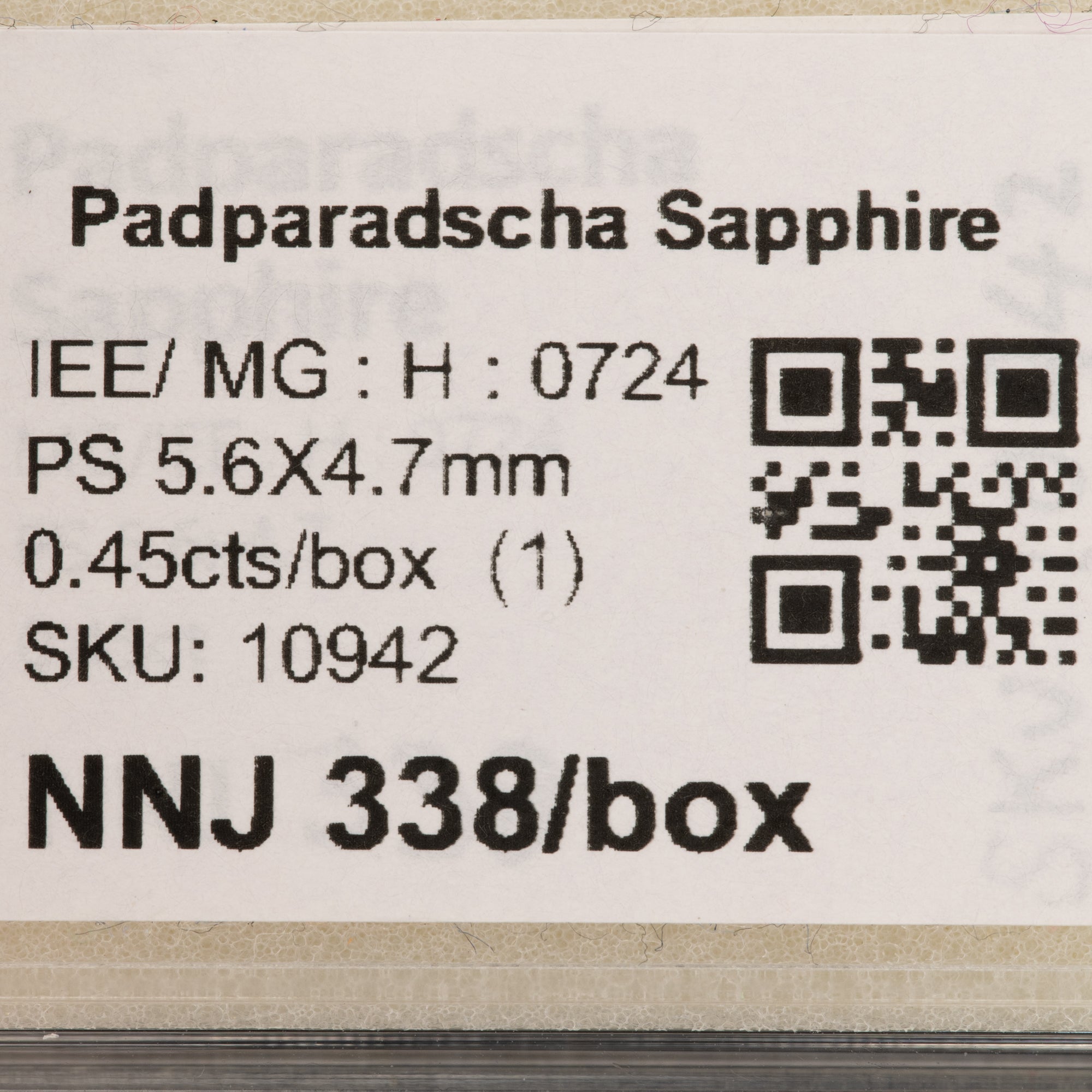0.45 carat natural padparadscha sapphire pear 5.6x4.7mm loose gemstone – view 2