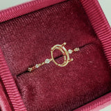 Classic Solitaire Ring Setting with Minimalist Trio Diamond Accented Shank 14K Gold | Oval