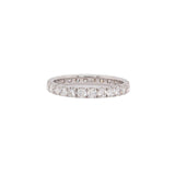 Lab Created Diamonds Band Ring in solid 14k White Gold