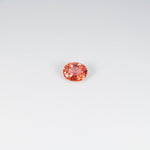 1.25 carat natural padparadscha sapphire, oval 7.4x6mm pink-orange loose gemstone