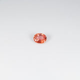 1.25 carat natural padparadscha sapphire, oval 7.4x6mm pink-orange loose gemstone