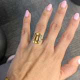 14K yellow gold citrine ring