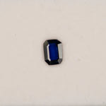 1.14 carat natural blue sapphire, emerald cut 7.7x5.6mm Ceylon loose gemstone