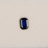 1.14 carat natural blue sapphire, emerald cut 7.7x5.6mm Ceylon loose gemstone