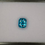 natural cambodian blue zircon cushion loose gemstone
