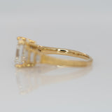 IGI Certified Lab Grown Diamond and Natural Baguette Diamond Ring in 14K Yellow Gold – Elegant Fine Jewelry Ring
