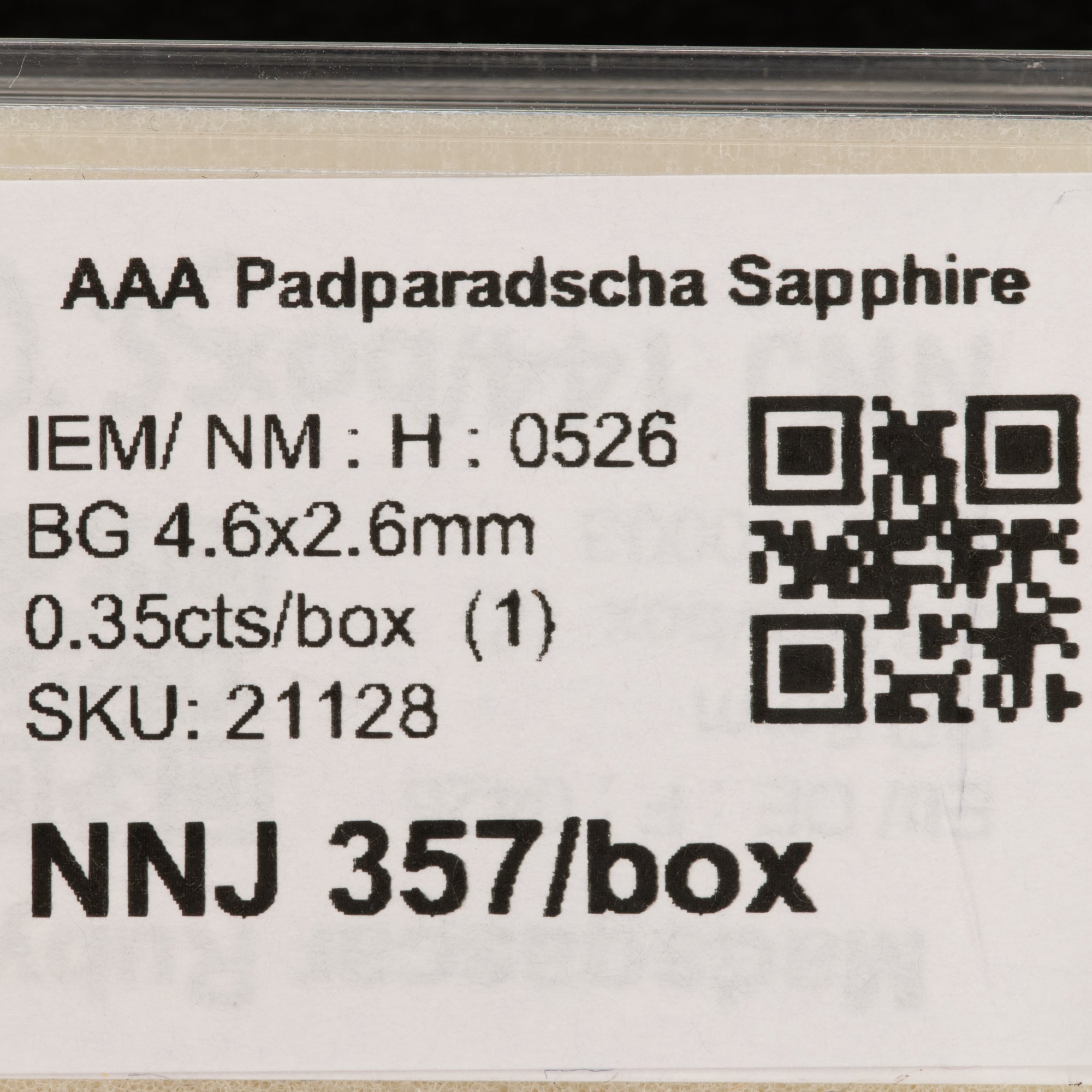 0.35 carat natural Ceylon padparadscha sapphire baguette 4.6x2.6mm loose gemstone – view 2