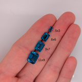 Emerald Cut London Blue Topaz Loose Gemstone 1