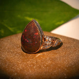 Briar Solid 14K Gold Ethiopian Black Opal Ring with Natural Diamonds Accents