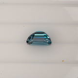 natural cambodian blue zircon emerald cut loose gemstone