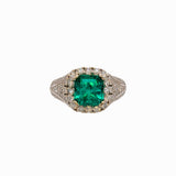 GIA Certified Colombian Emerald Bespoke Heirloom Ring