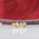 14K yellow gold aquamarine earrings