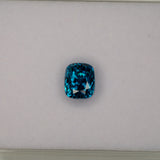 natural cambodian blue zircon cushion loose gemstone