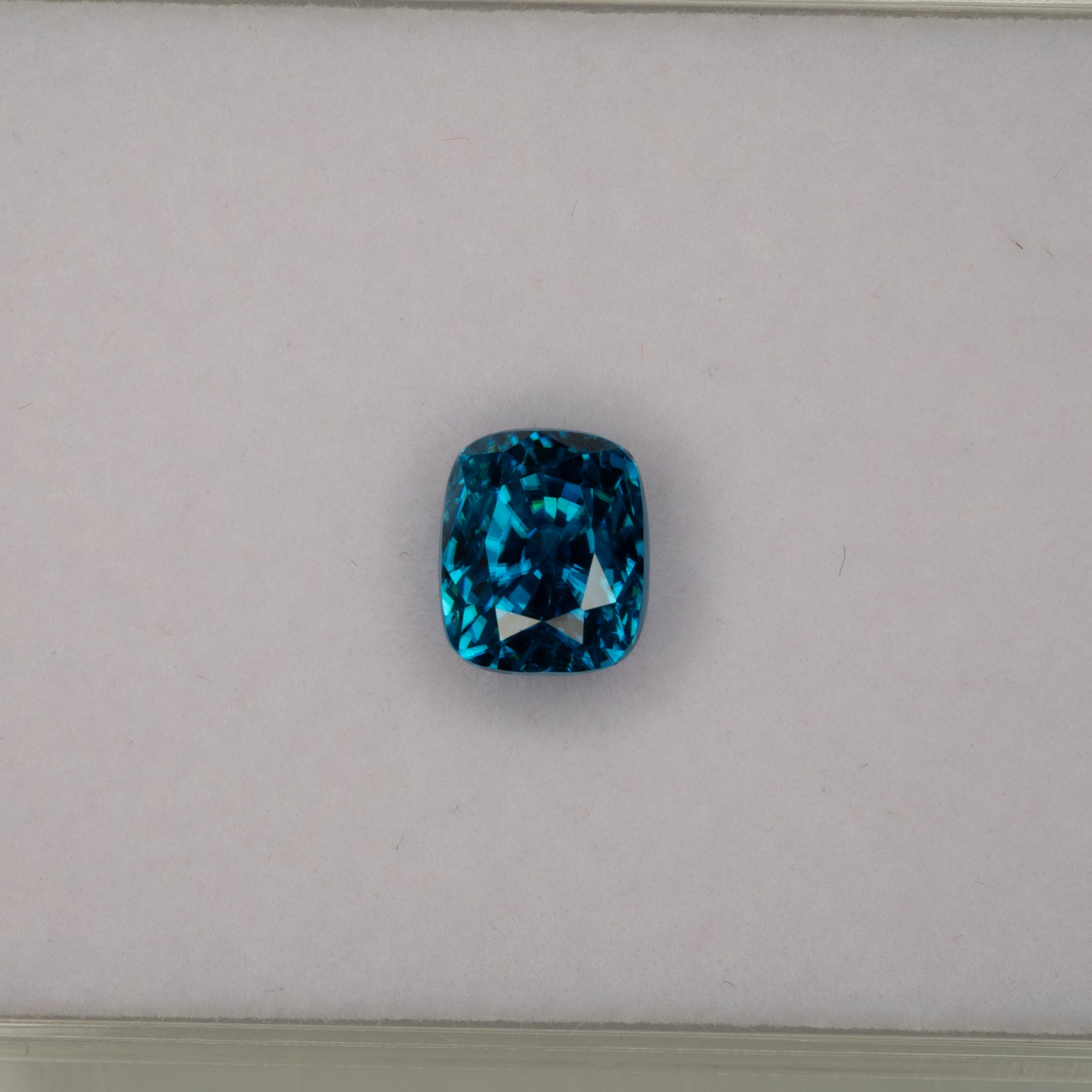 natural cambodian blue zircon cushion loose gemstone