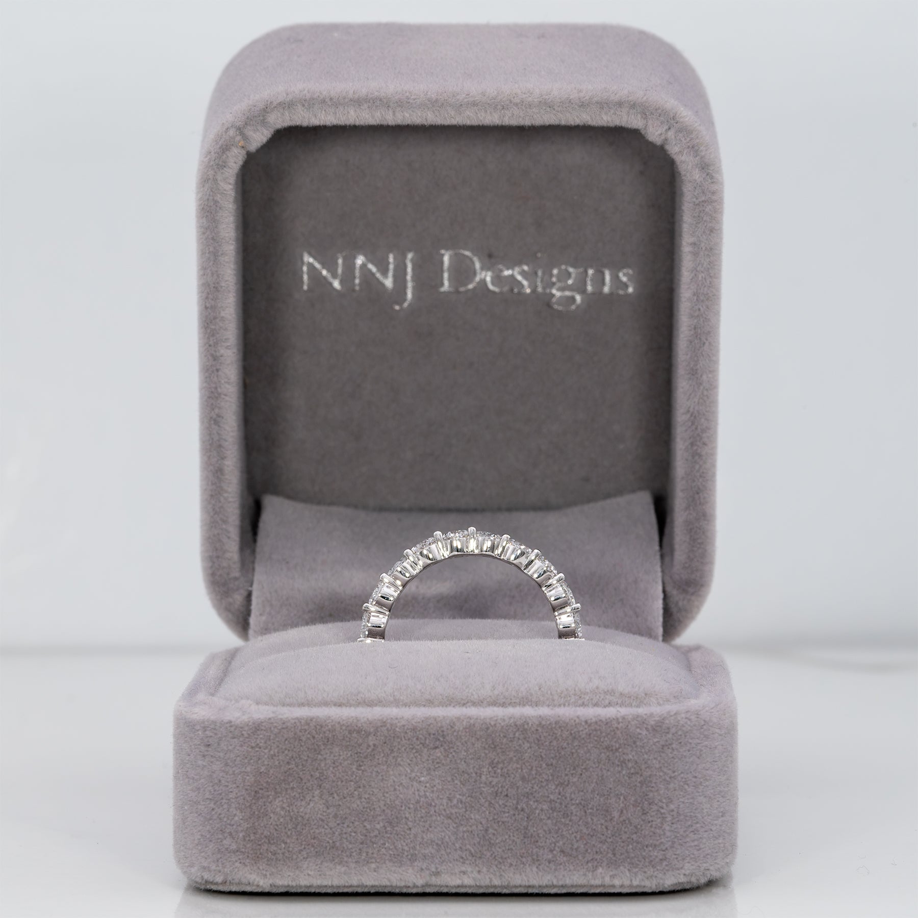 14K white gold lab grown diamond eternity band