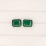 1.35ct zambian emerald emerald cut 8x6mm loose green gemstone
