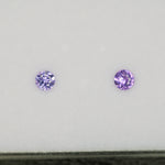 0.31 carat natural purple sapphire, round 4.4mm loose gemstone