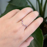 Lumi 14K White Gold Ruby and Diamond Band | RD 1.6mm