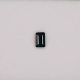 0.72 carat natural blue sapphire, emerald cut 6x4mm loose gemstone