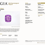 GIA certified natural purple sapphire cushion loose gemstone