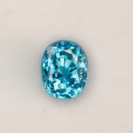 natural cambodian blue zircon oval loose gemstone