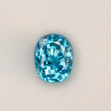 natural cambodian blue zircon oval loose gemstone