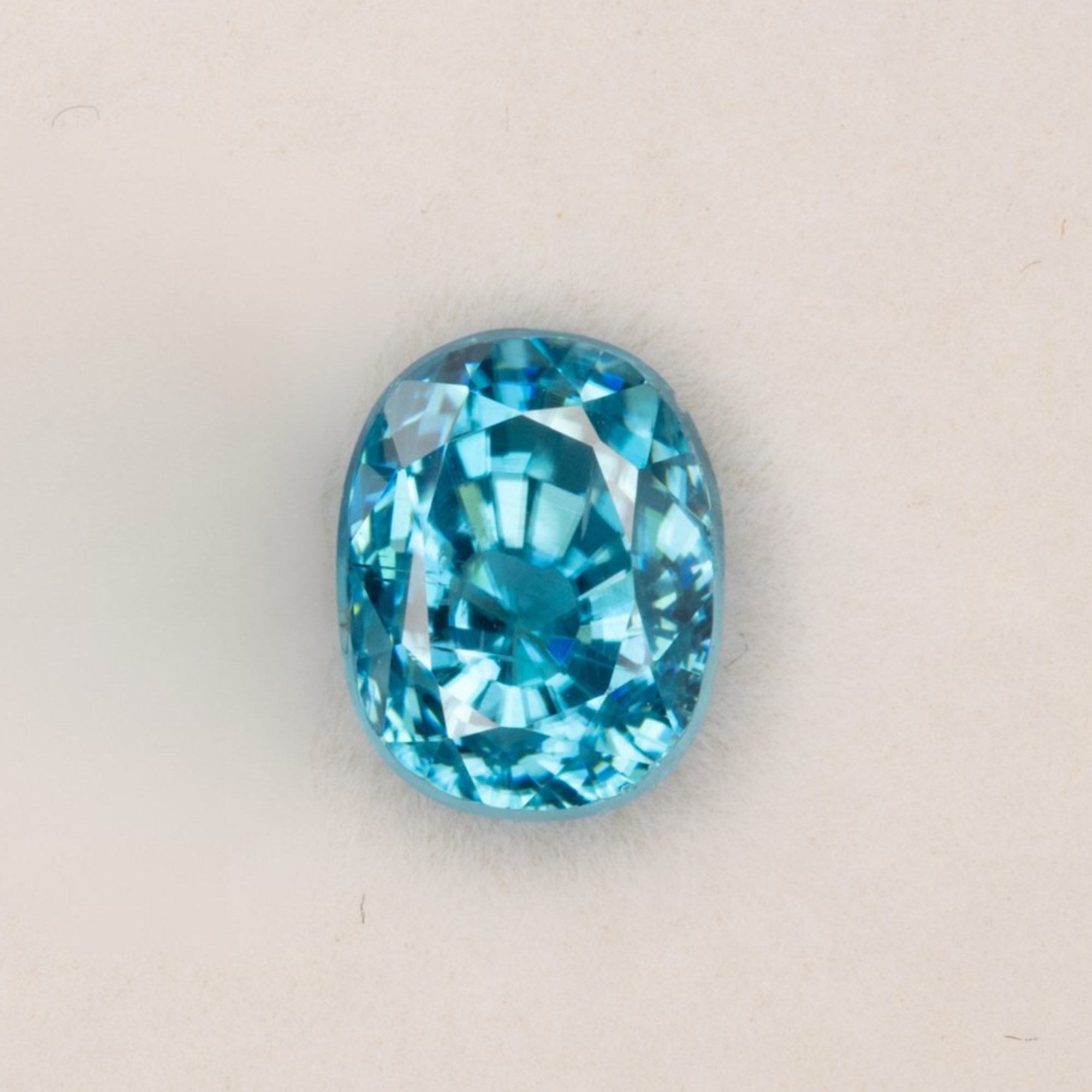 natural cambodian blue zircon oval loose gemstone