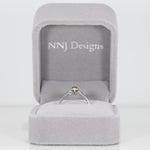 14K white gold montana sapphire ring