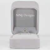 14K white gold montana sapphire ring