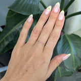 Minimalist Pink Sapphire Ring Band in Solid 14K Gold Jewelry | Thin Stackable Gemstone Ring