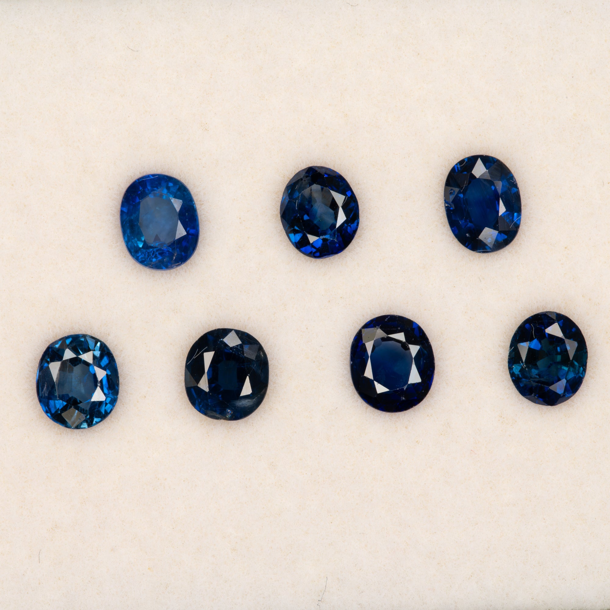 0.53 carat natural AA grade blue sapphire oval 5x4mm loose gemstone – view 6