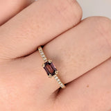 Dainty Emerald Cut Ring Semi Mount | Customizable