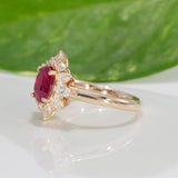 14K yellow gold burma ruby ring
