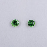 Natural Vivid Green Tsavorite Garnet 4mm Round Cut – Forest Green Loose Gemstone, Rare Brilliant Collector Stone