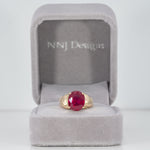 14K yellow gold Madagascar ruby estate ring